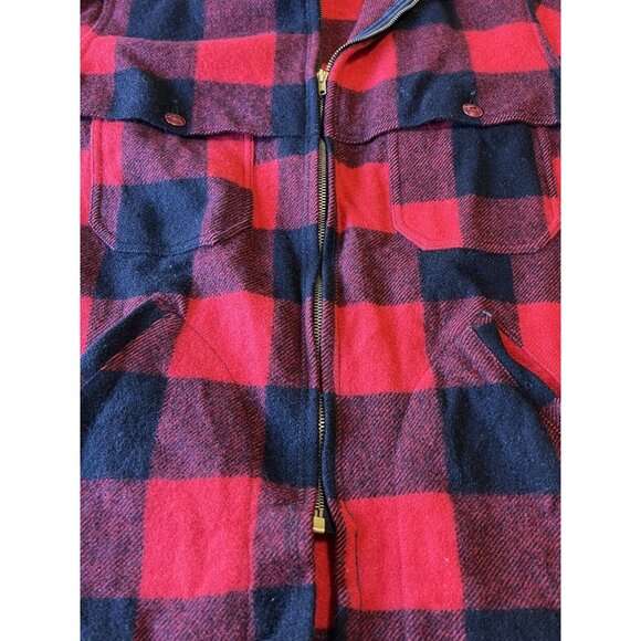 Woolrich Mackinaw Buffalo Plaid Wool Full Zip Hunting Jacket 124 - Men's Vintage - Picture 9 of 16
